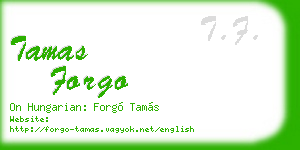 tamas forgo business card